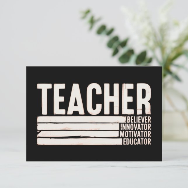 Lehrerleben Zurück zur Schule Dankeskarte (Stehend Vorderseite)