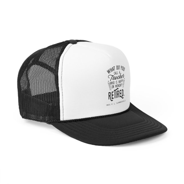 Lehrerleiter Schulruhestand Truckerkappe (Retired Teacher Personalized Parting Gift Trucker Hat)
