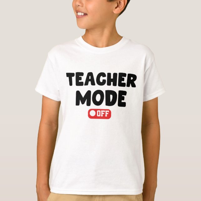 Lehrermodus von Trenddesign , Lustige Sprüche T-Shirt (Vorderseite)