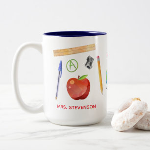 Lehrermug - Geschenk zur Lehrererkennung Zweifarbige Tasse
