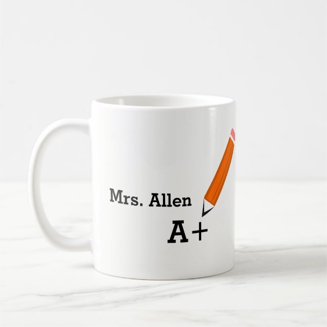 Lehrermug mit Bleistiftdesign Tasse (Links)