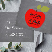 Lehrername danke Ihnen roten Apfelschachtel