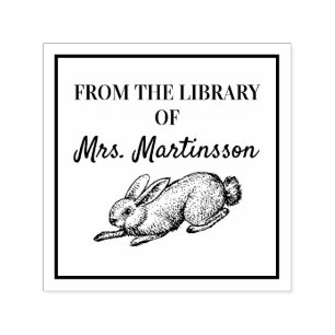 Lehrers Von der Bibliothek Häschen Permastempel