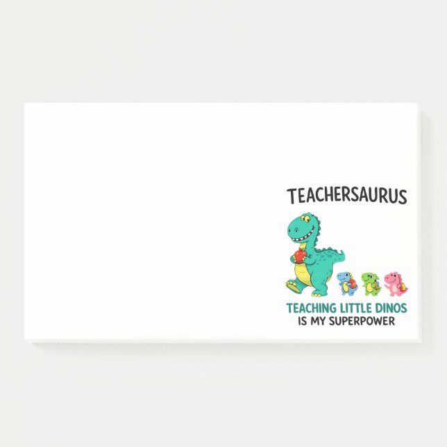 Lehrersaurus-Lehrerhumor mit kleinen Dinosauriern Post-it Klebezettel (Vorderseite)