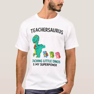 Lehrersaurus-Lehrerhumor mit kleinen Dinosauriern T-Shirt