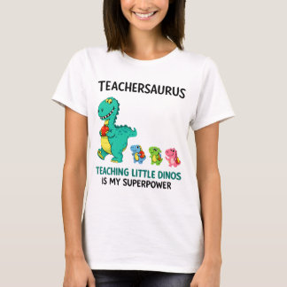 Lehrersaurus-Lehrerhumor mit kleinen Dinosauriern T-Shirt