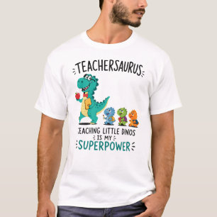 Lehrersaurus-Lehrerhumor mit kleinen Dinosauriern T-Shirt