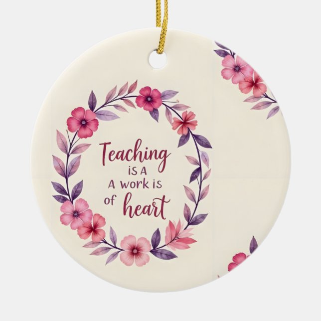 Lehrerschrei der Liebe Keramik Ornament (Vorne)