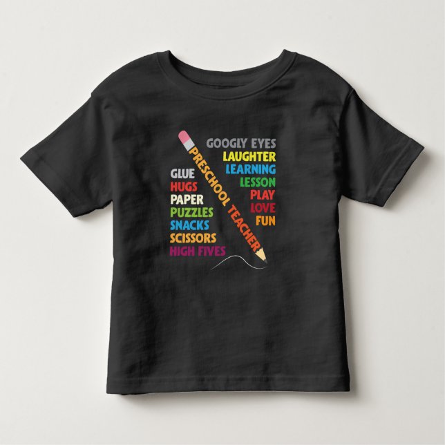 Lehrerschule der Vorschullehrerklasse Stift Kleinkind T-shirt (Vorderseite)