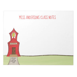 Lehrerschule Niedlich-Klassenzimmer Bildung Notizblock