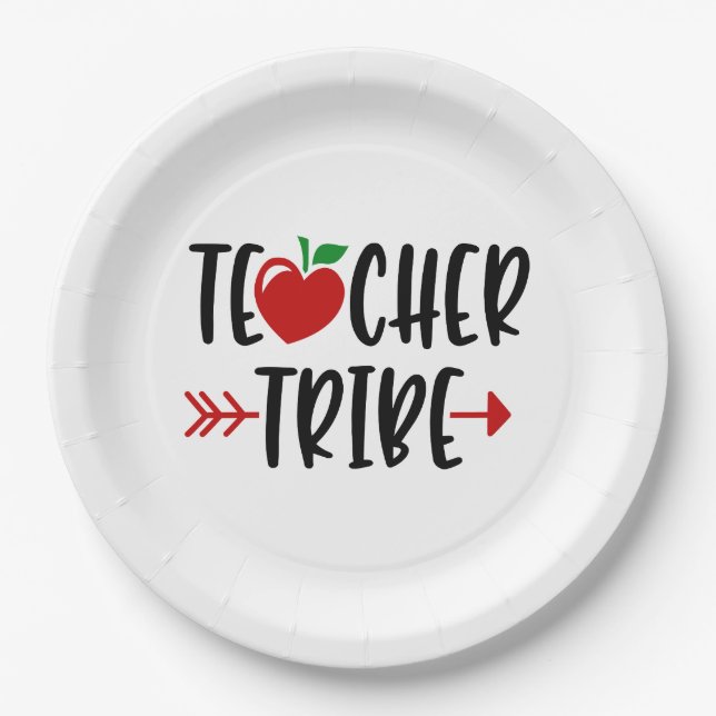 Lehrerstamm Apple and Arrow Pappteller (Vorderseite)