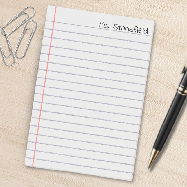 LehrerStudentInnen-Broschüre Post-it Klebezettel (lined notebook paper stick notes for teachers or students)