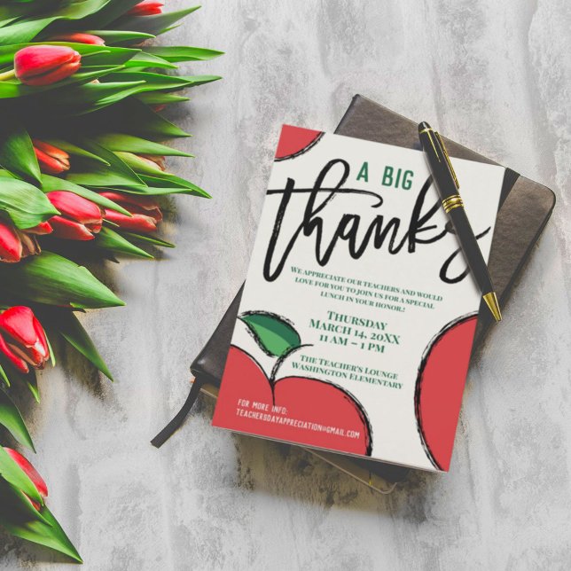 Lehrertag | Lehrerbewertung Vielen Dank Einladung (Von Creator hochgeladen)