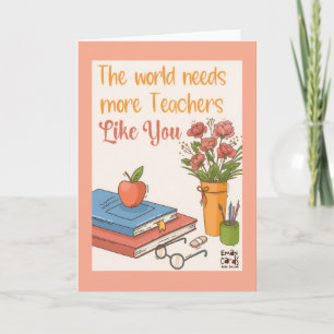 Lehrertagskarte mit Blumen Karte