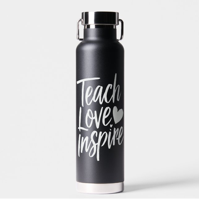Lehrertagslehre Liebe Inspiriere Lehrerleben Trinkflasche (Vorne)
