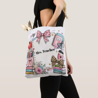 Lehrertasche mit individuellem Design, süßer Stil,
