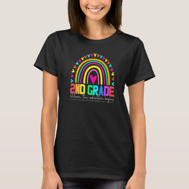 Lehrerteam der 2. Klasse Regenbogenleopard zweite  T-Shirt (Vorderseite)