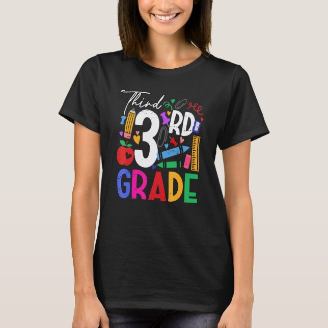 Lehrerteam der 3. Klasse Third Grade Squad Mädchen T-Shirt (Vorderseite)
