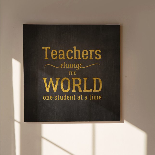 Lehrertypografie Gold-Skript zitieren inspirierend Poster (Von Creator hochgeladen)