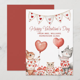 Lehrervalentinsgruß an die Klasse Feiertagskarte