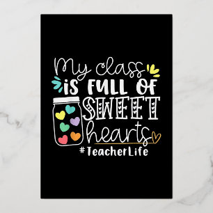 Lehrervalentinstag Folien Feiertagskarte