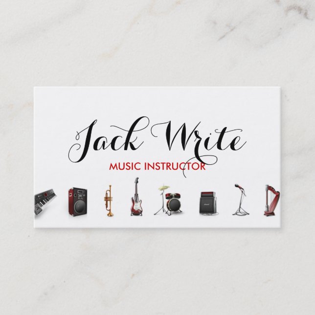 Lehrgang Instrumentenmusiklehrer Visitenkarte (Vorderseite)