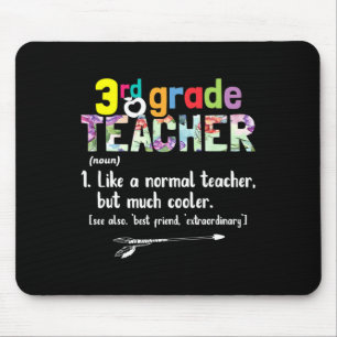 Lehrkraft 3. Klasse Zurück zur Schule Geschenk 3. Mousepad
