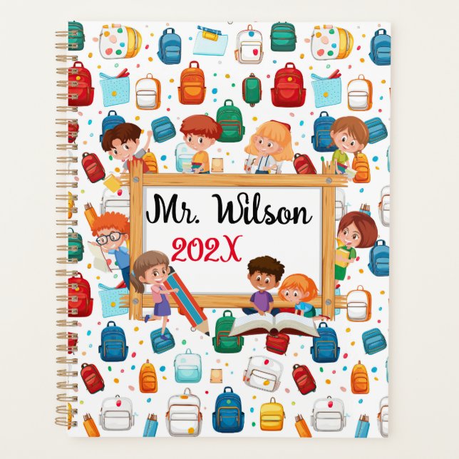 Lehrkräfte Jahr Planer (Vorderseite)