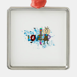 Lehrkräfte Liebe Lehren Ornament Aus Metall