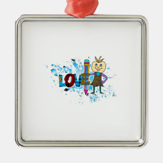 Lehrkräfte Liebe Lehren Ornament Aus Metall