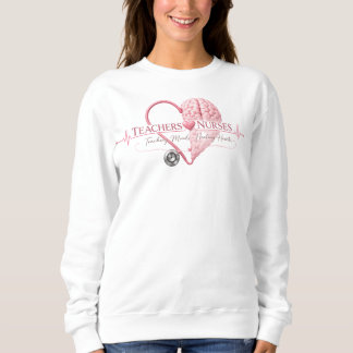 Lehrkrankenschwester Herz Gehirn Linienkunst Sweatshirt