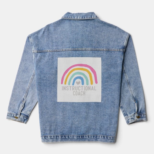 Lehrlehrer: Regenbogen des Lernens Jeansjacke (Rückseite)