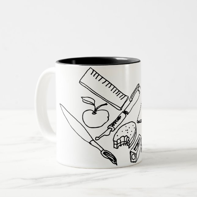Lehrmaterial... Zweifarbige Tasse (Vorderseite Links)