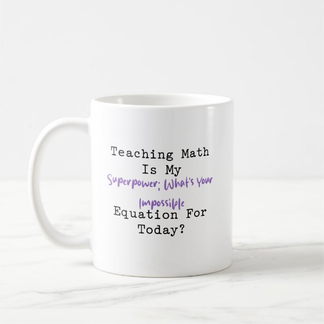 Lehrmathe-Held | Unmögliche Gleichung Kaffeetasse (Links)