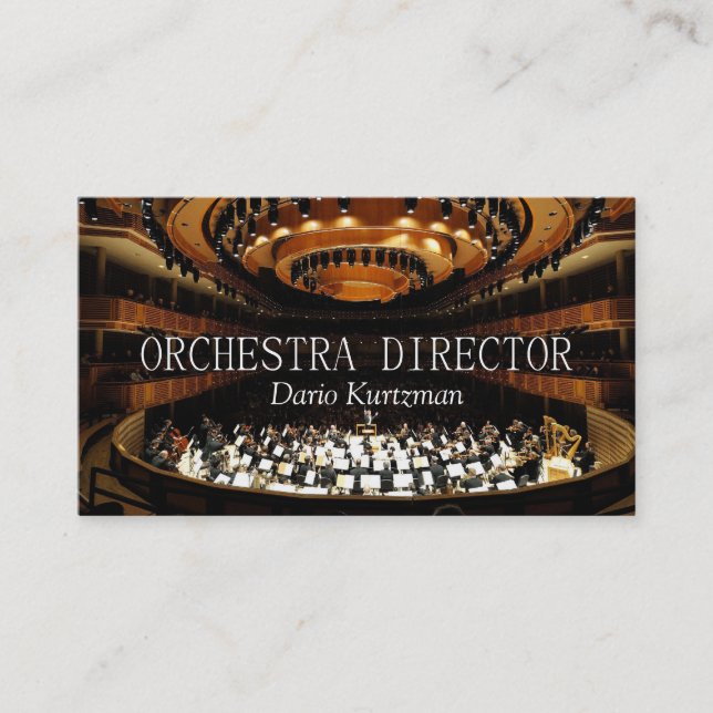Lehrveranstaltungen für Orchesterdirektor Visitenkarte (Vorderseite)