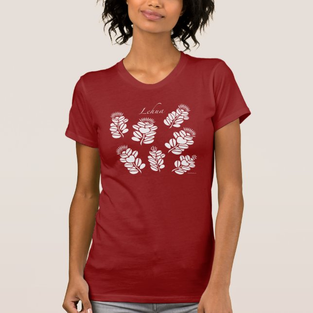 Lehua - weißer Druck T-Shirt (Vorderseite)
