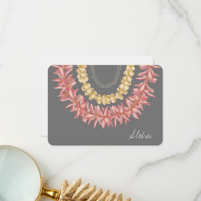 Lei Day - Dove, Custom Aloha Card Dankeskarte (Vorderseite/Rückseite Beispiel)