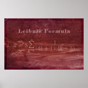 Leibniz Pi Formel - Math Poster