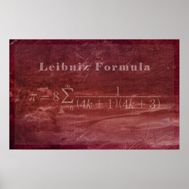 Leibniz Pi Formel - Math Poster (Vorne)