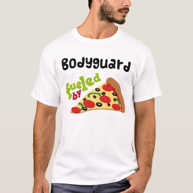 Leibwächter-(lustiges) Pizza-T-Shirt T-Shirt (Vorderseite)