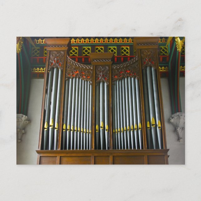 Leicester Cathedral organ, Leicestershire, Vereini Postkarte (Vorderseite)