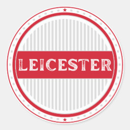 Leicester City Pride-Emblem – Englische Identität Runder Aufkleber