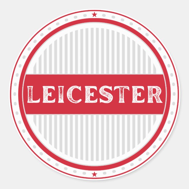 Leicester City Pride Emblem – English Identity Runder Aufkleber (Vorderseite)