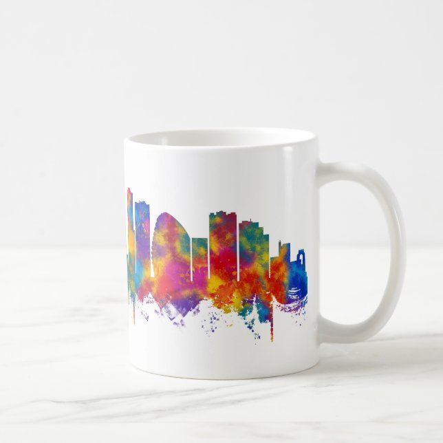 Leicester England Skyline Kaffeetasse (Rechts)