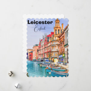 Leicester England Wandkunst - England, Leicester P Feiertagskarte