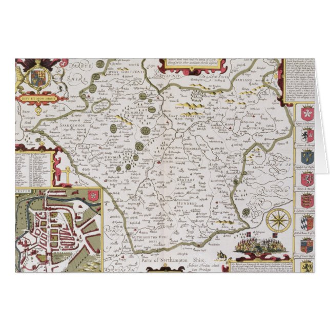 Leicester, graviert von Jodocus Hondius (Vorderseite (Horizontal))