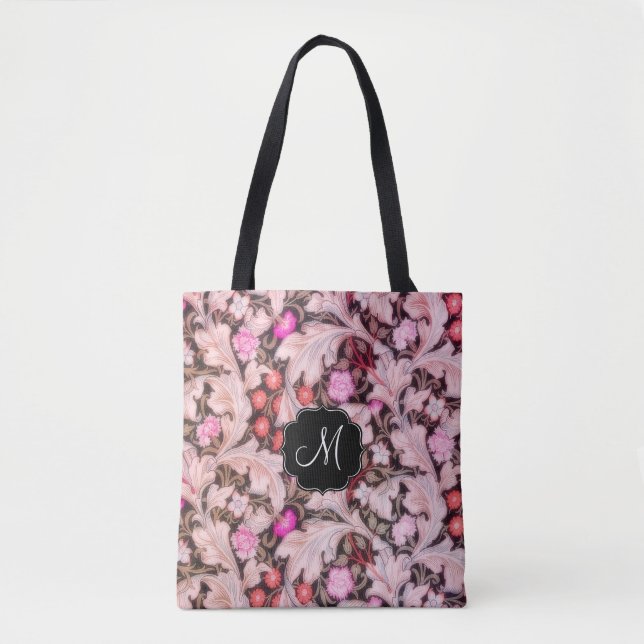 Leicester Pink Floral Muster mit Monogramm (Vorderseite)