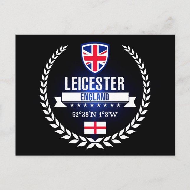 Leicester Postkarte (Vorderseite)