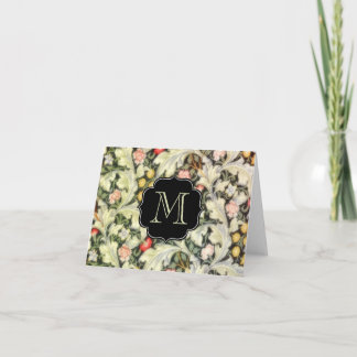 Leicester-Vintages mit Blumenmit Monogramm