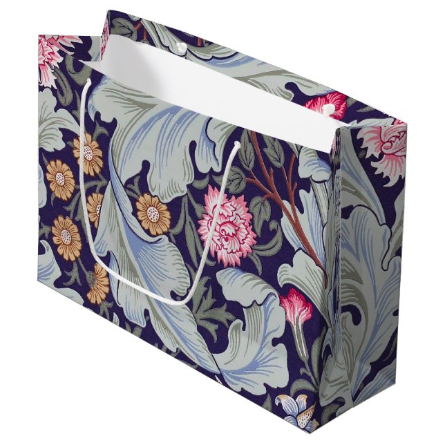 Leicester, William Morris große Geschenktasche Geschenktüte (Vorderseite Schrägansicht)